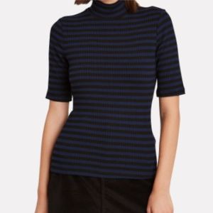 Frame: 70s Striped Turtleneck Top in Twilight Multi color. Size XS.
